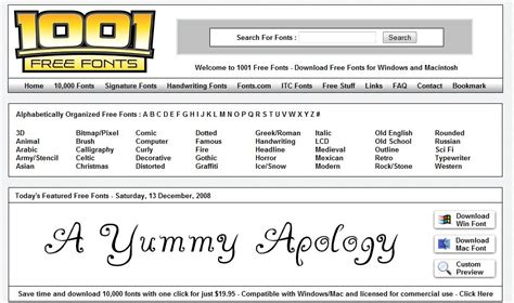 1001 free fonts 65.000 schriftarten.